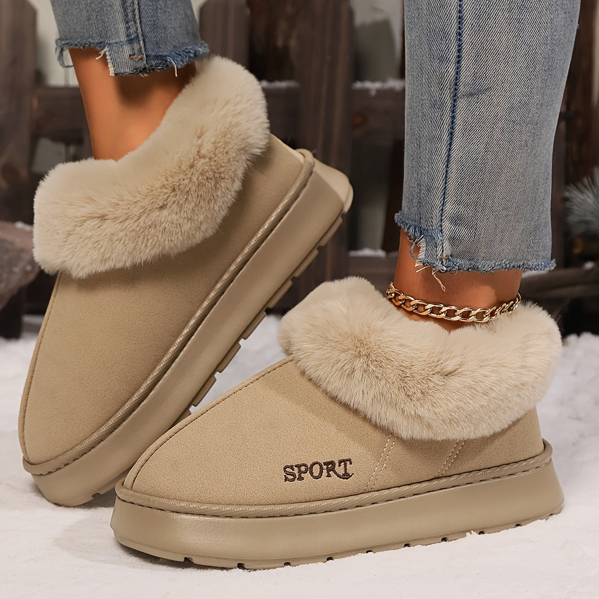 Abion | Warm Plush Slippers with Non-Slip Sole for Women