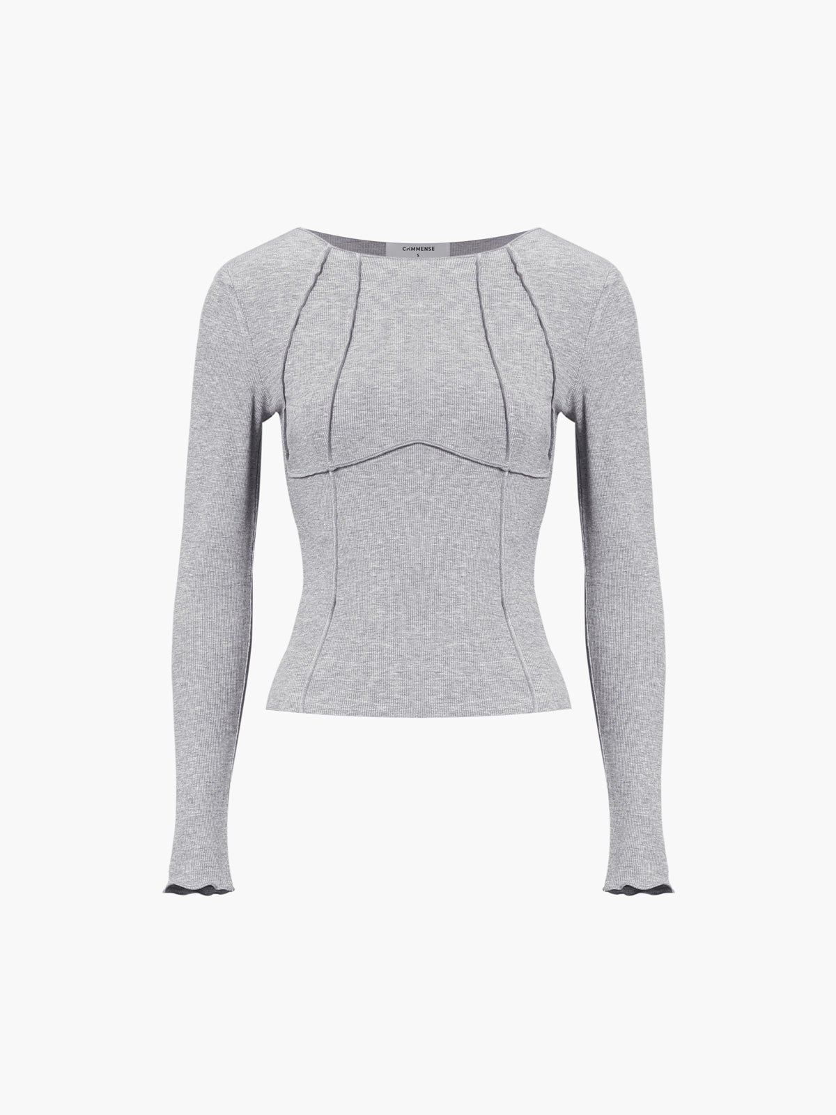 Janine – Ribbed Long-Sleeve Fitted Top