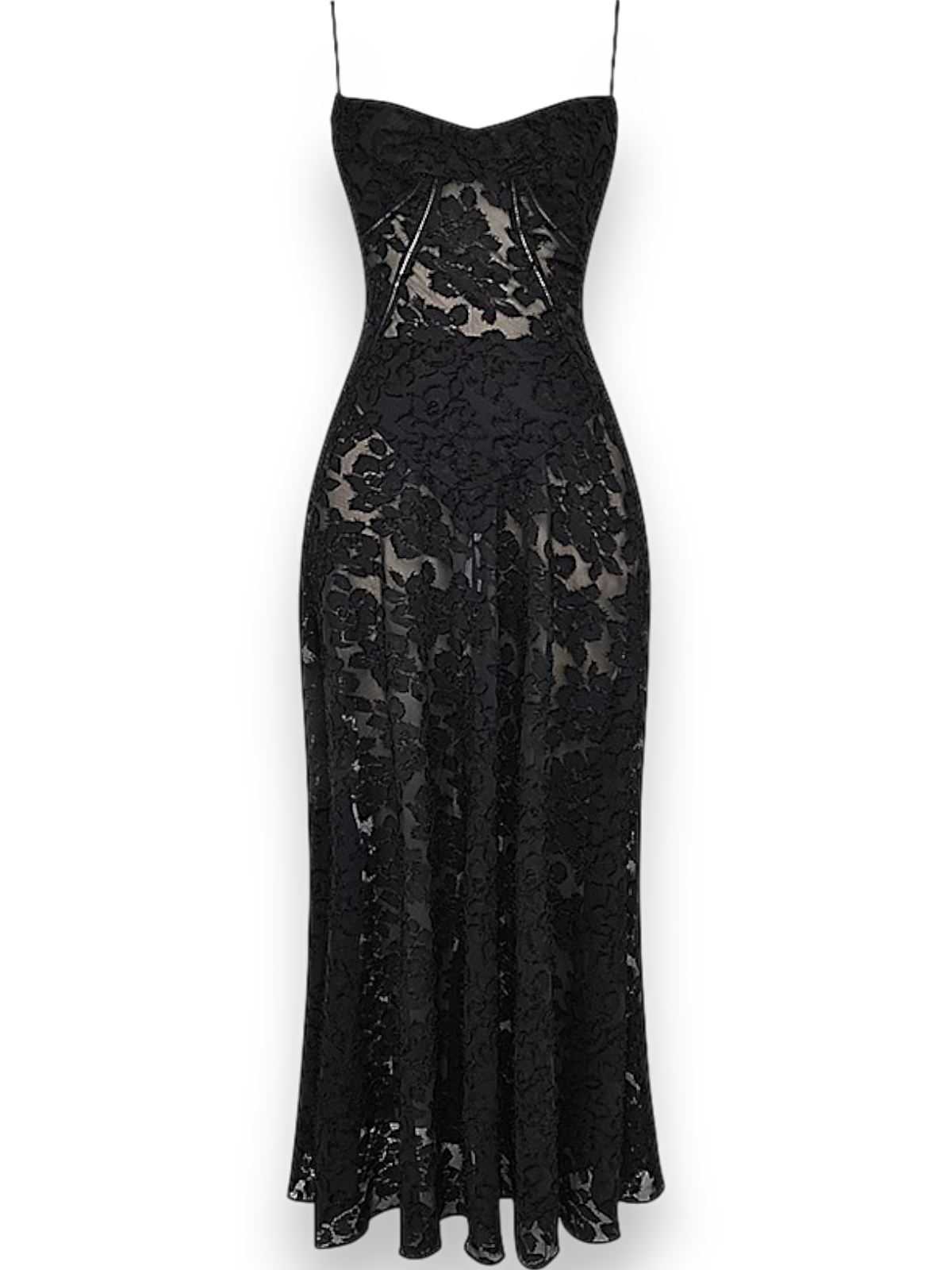 Amara Blossom White Floral Vintage Gown
