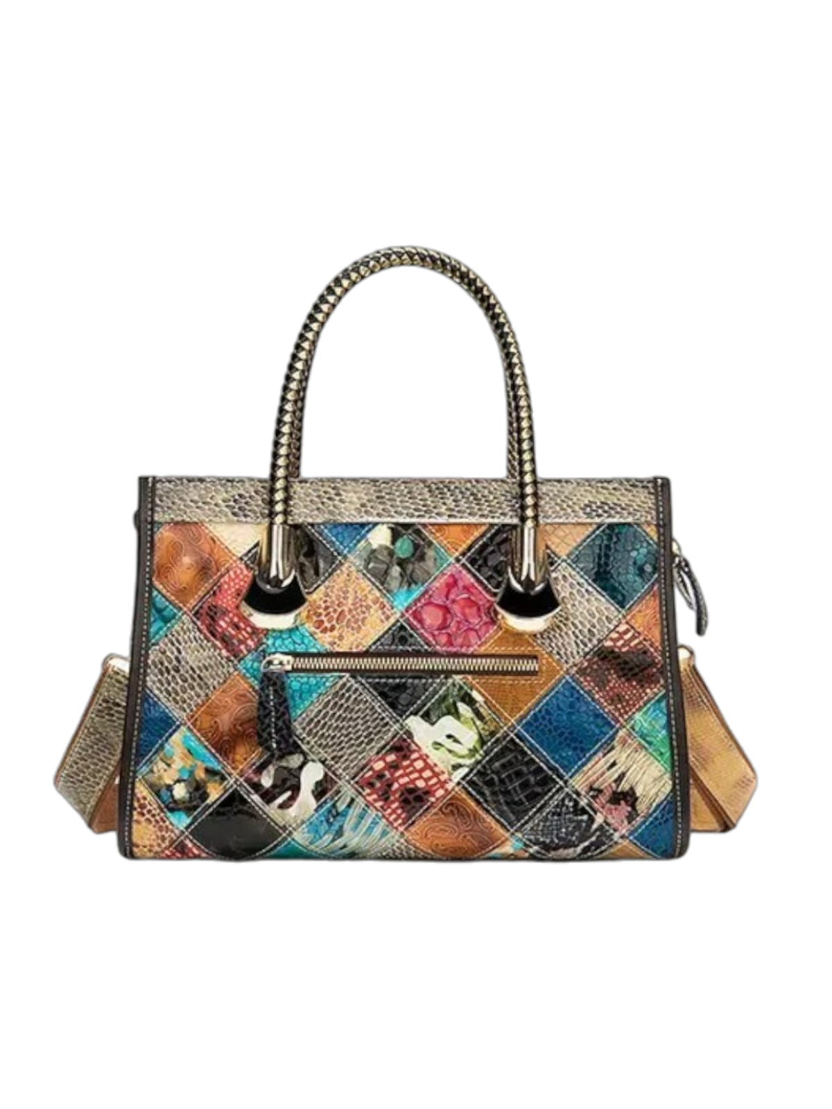 Ember Patchwork Leather Tote Bag