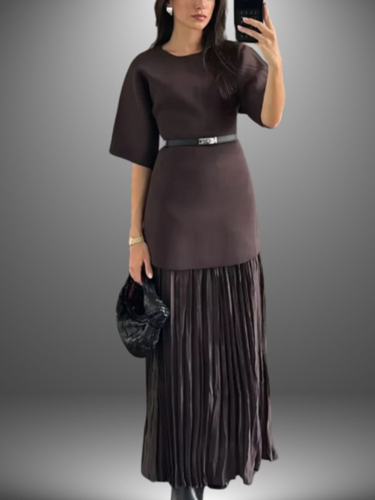 Anabella - Pleated Maxi Dress