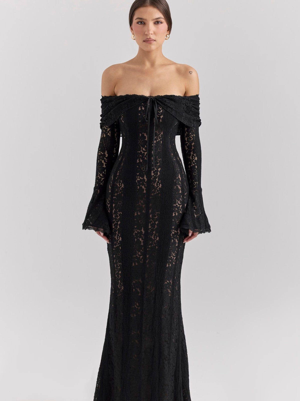 Freya Lace Off-Shoulder Maxi Dress