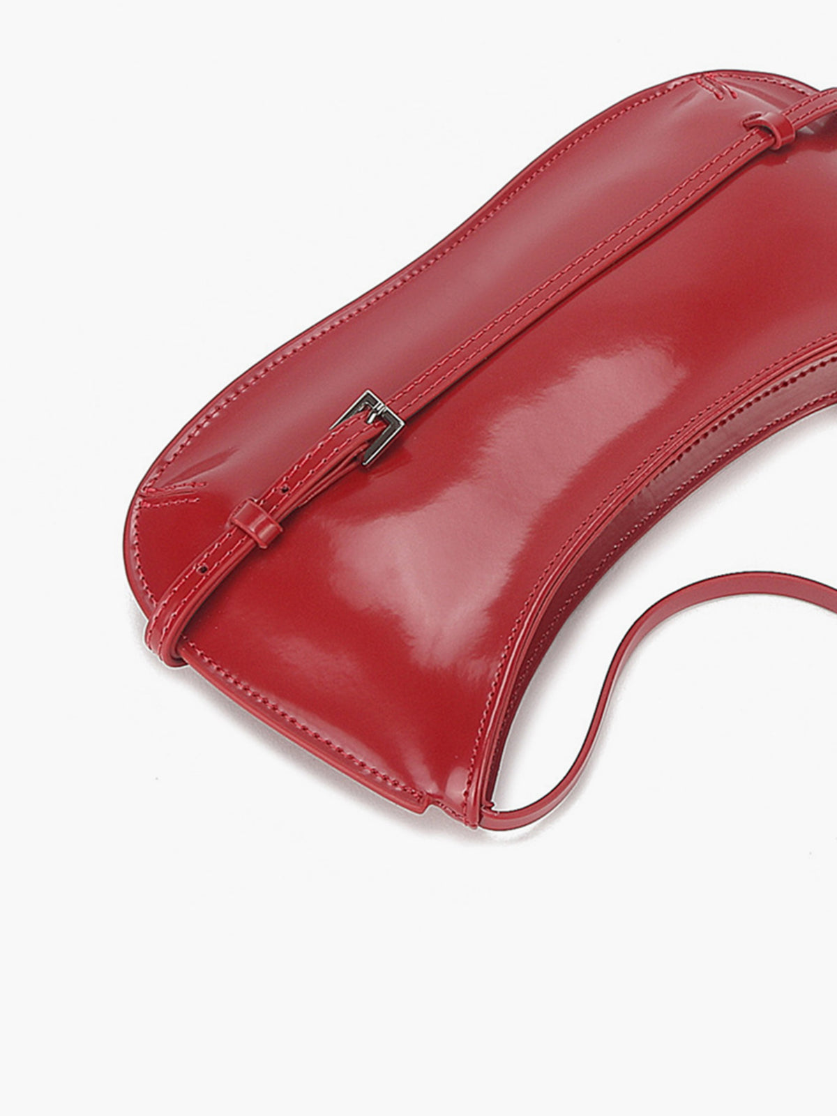 Samantha Chic Red Leather Shoulder Bag