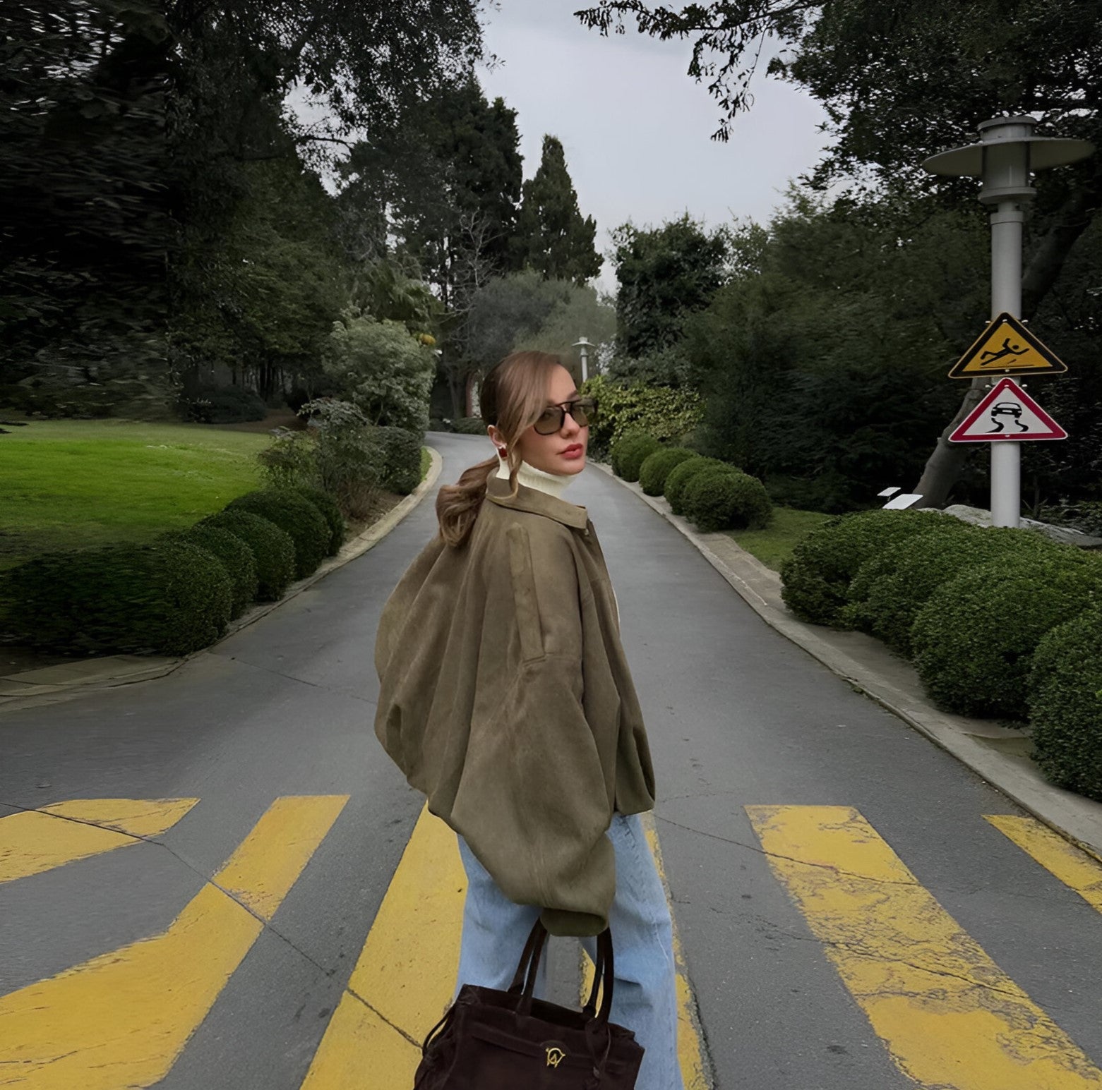 Maria – Suede Bomber Jacket