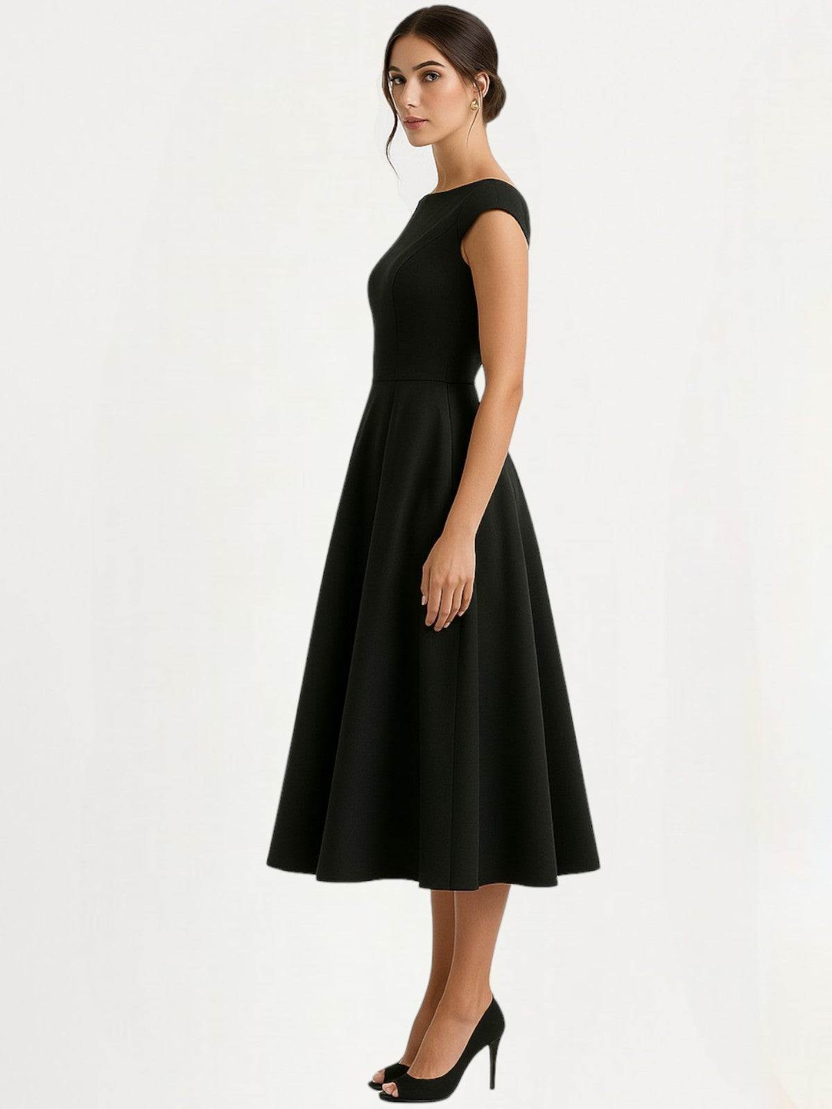 Sophie Vintage Satin Midi Dress