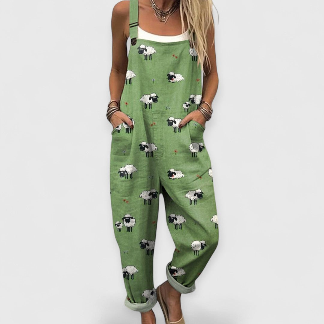 Mia - Countryside Sheep Jumpsuit