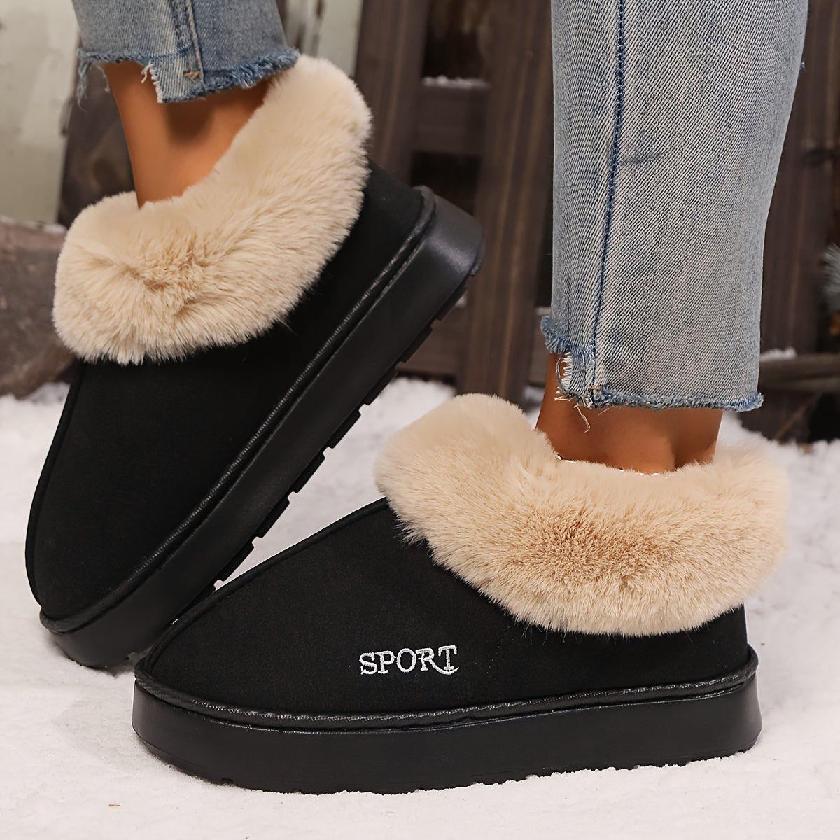 Abion | Warm Plush Slippers with Non-Slip Sole for Women