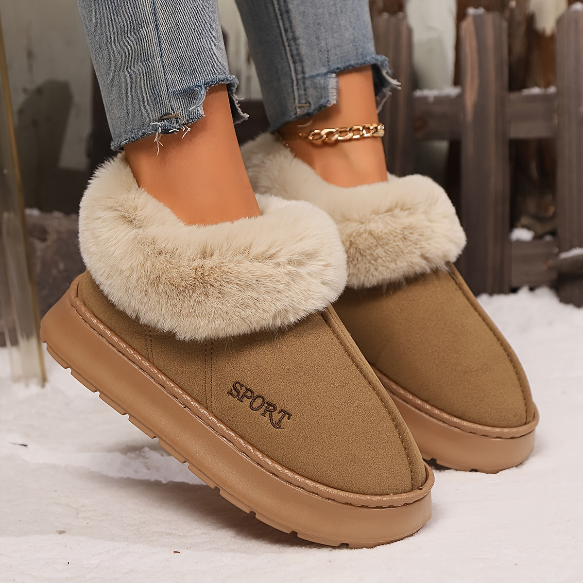 Abion | Warm Plush Slippers with Non-Slip Sole for Women