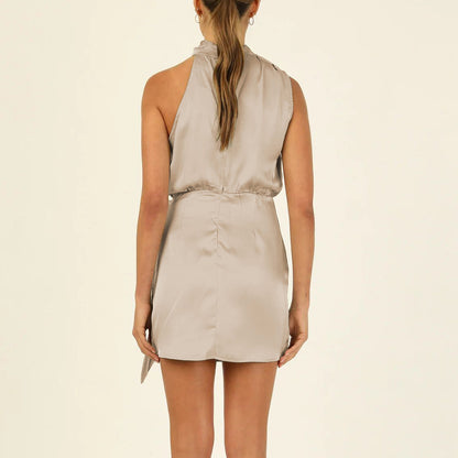 Elegant Halter Neck Dress Fashion