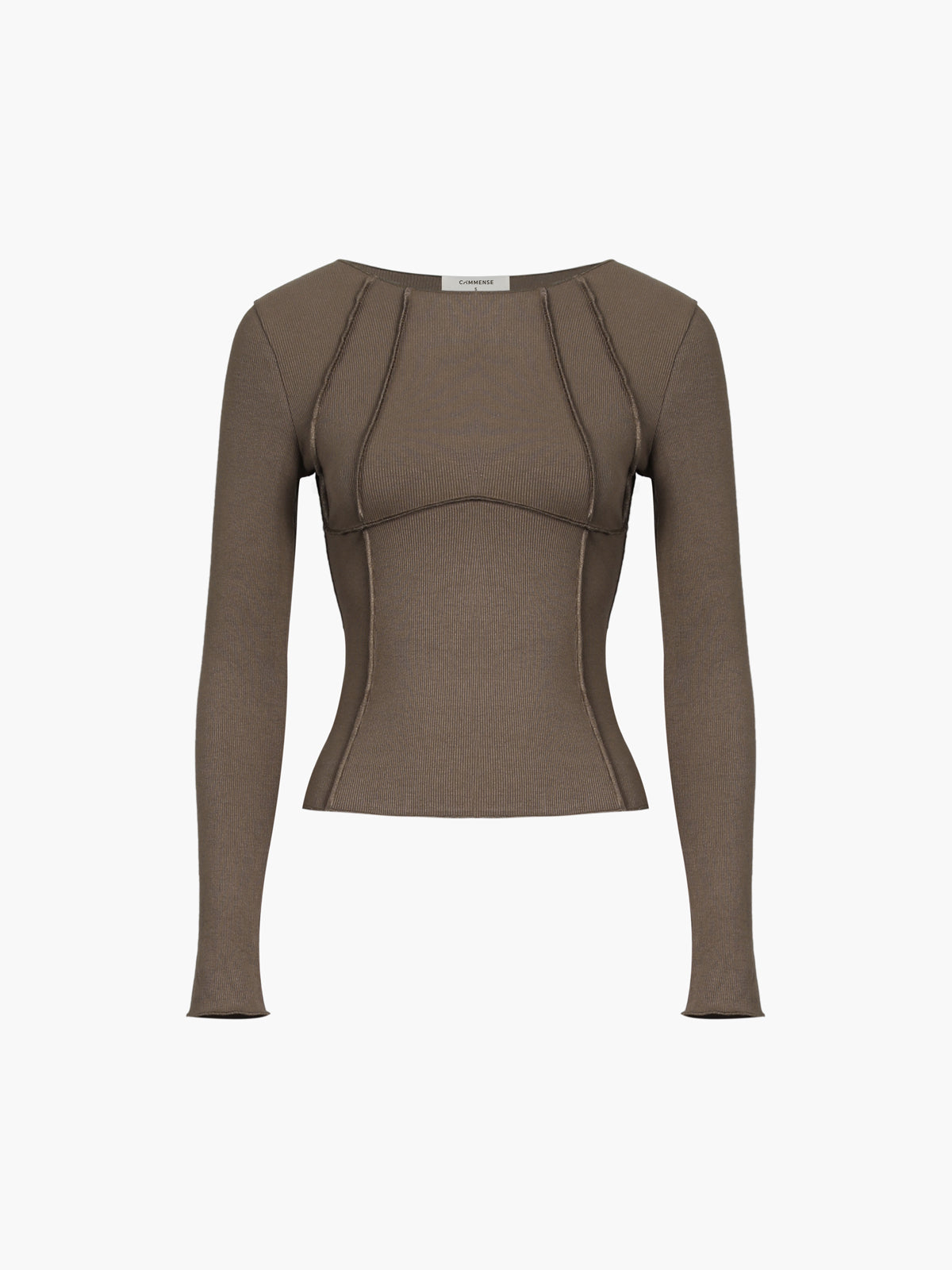 Janine – Ribbed Long-Sleeve Fitted Top