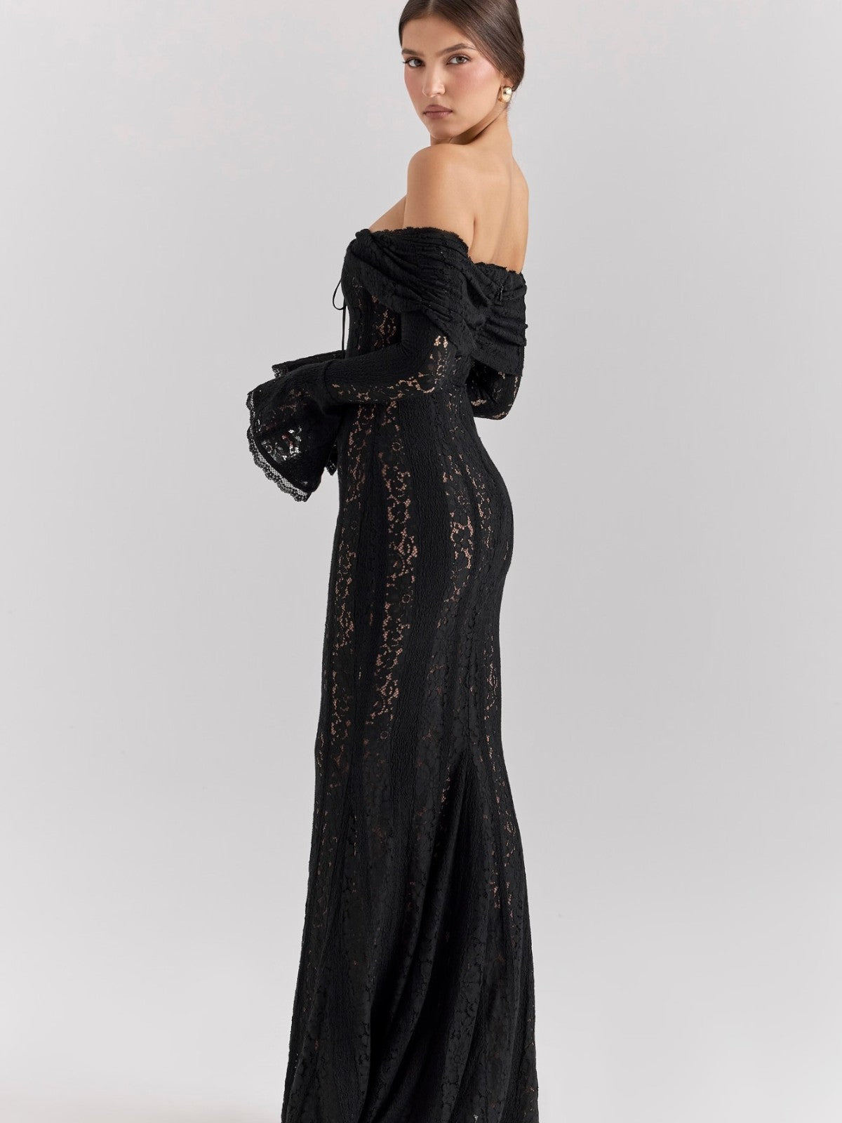 Freya Lace Off-Shoulder Maxi Dress
