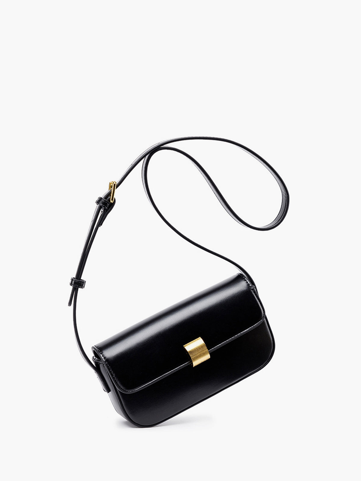 Scarlett Glossy Buckle Clutch Shoulder Bag