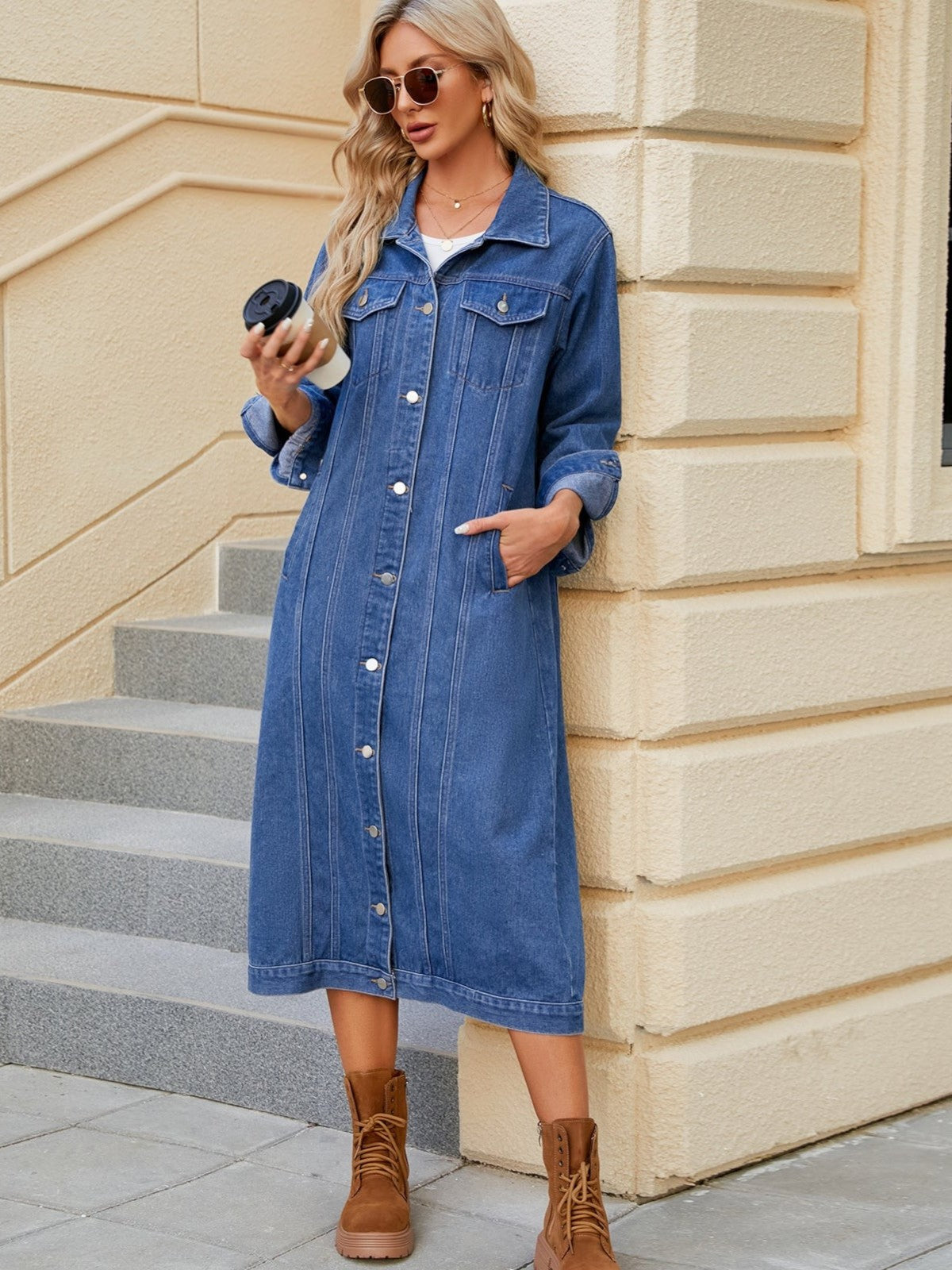 Madeline - Denim Duster Jacket
