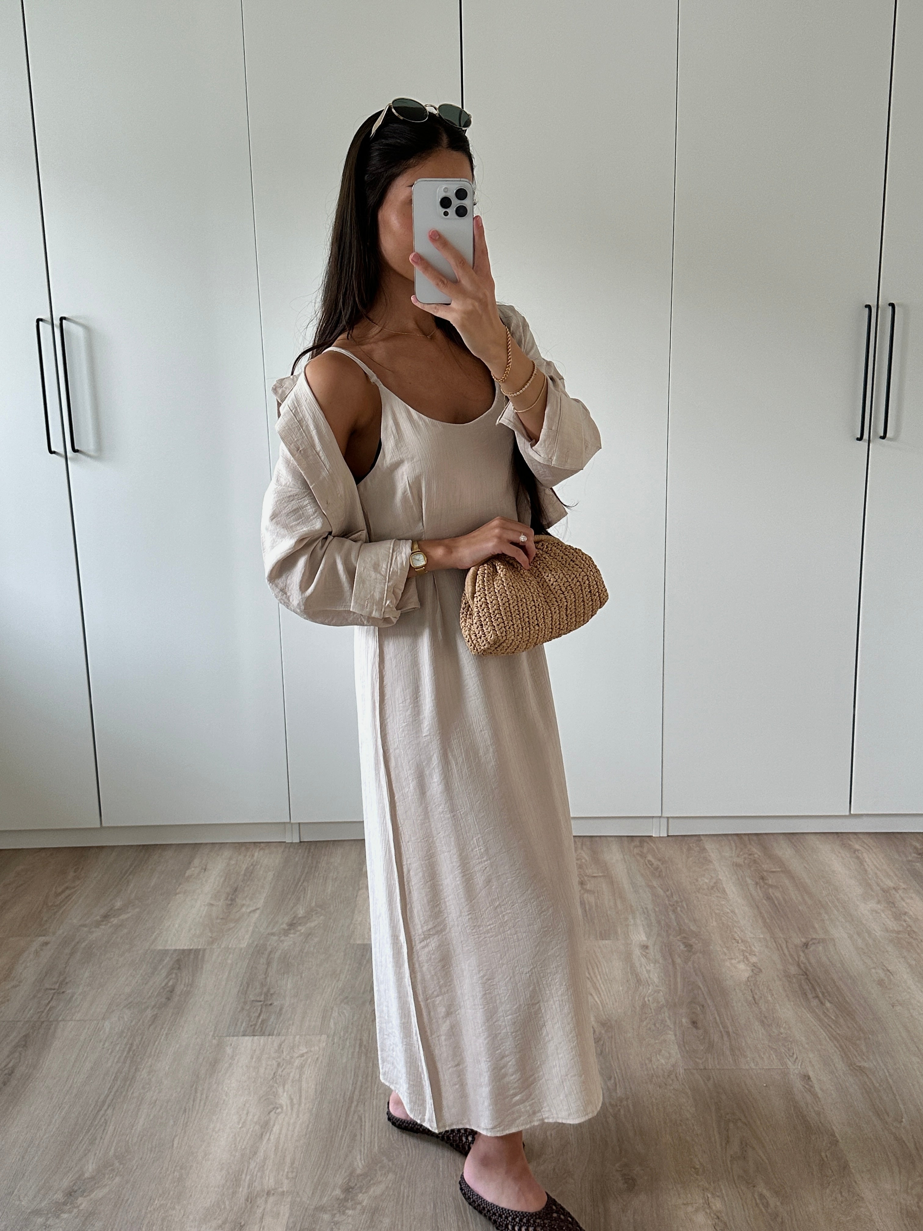 Clara™ | Effortless Midi Dress with Matching Crop Shirt