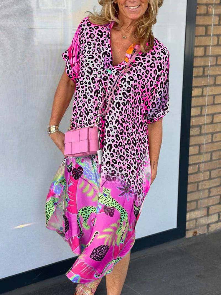 Marcie – Mixed Print Midi Dress