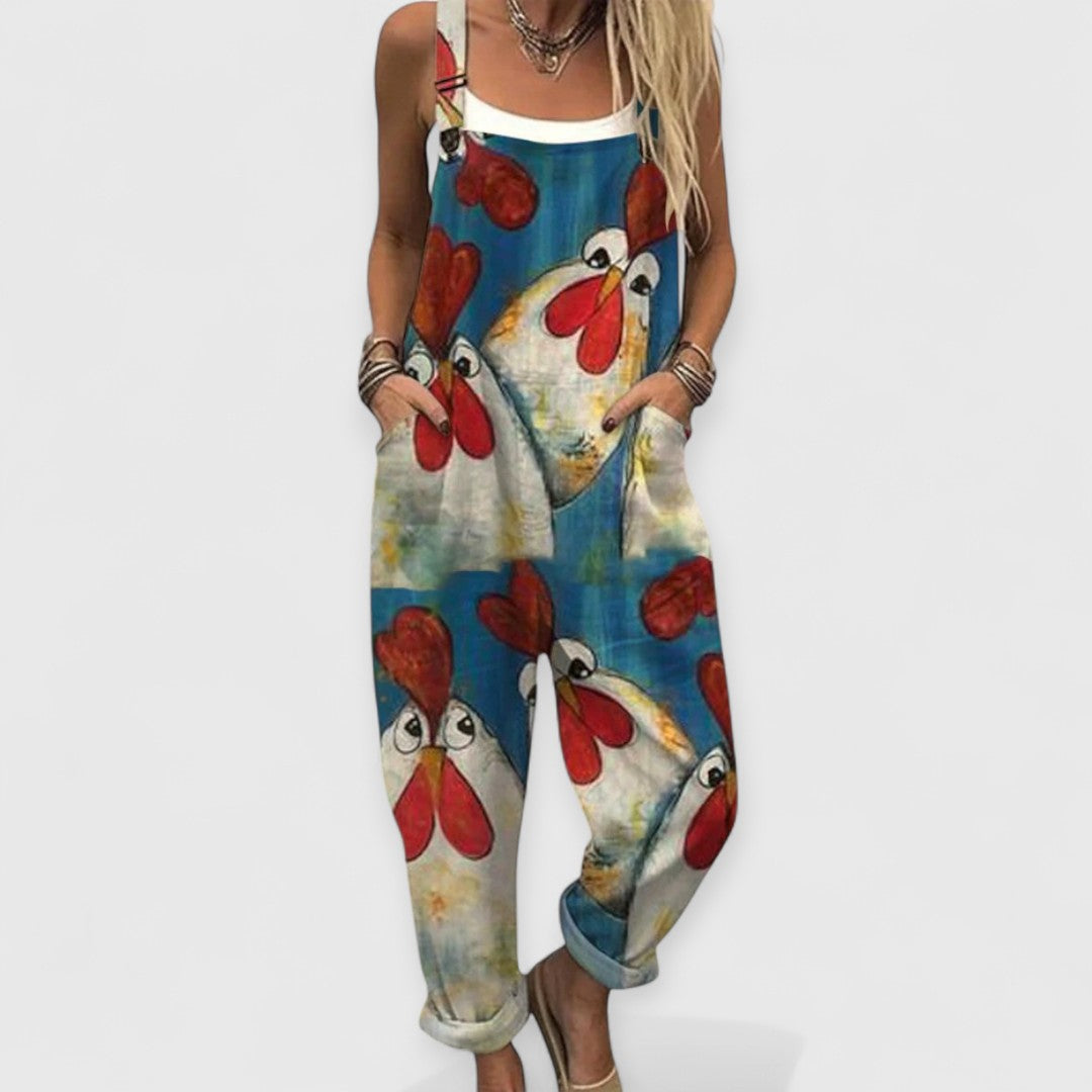 Chloe - Roaming Rooster Jumpsuit