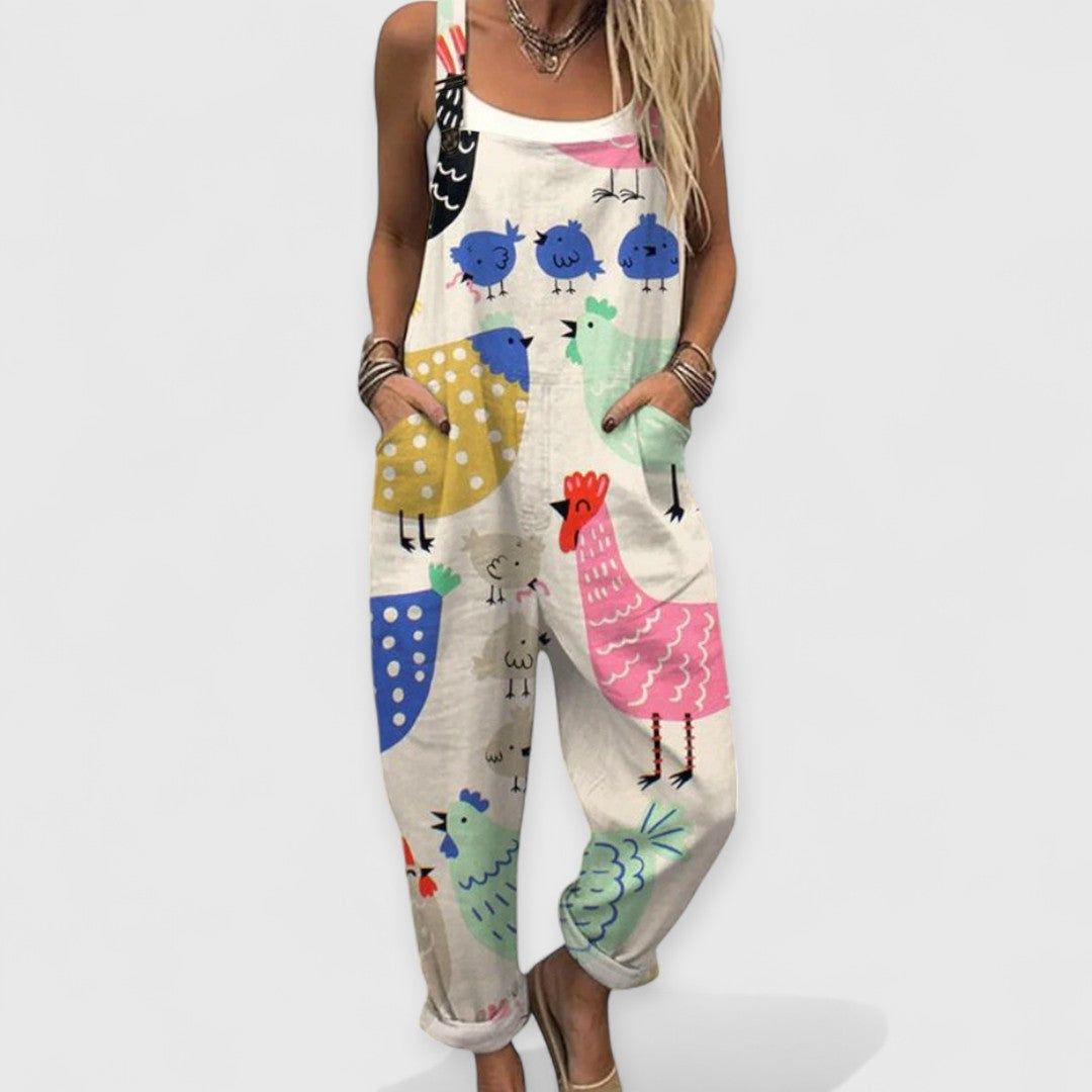 Chloe - Playful Barnyard Jumpsuit