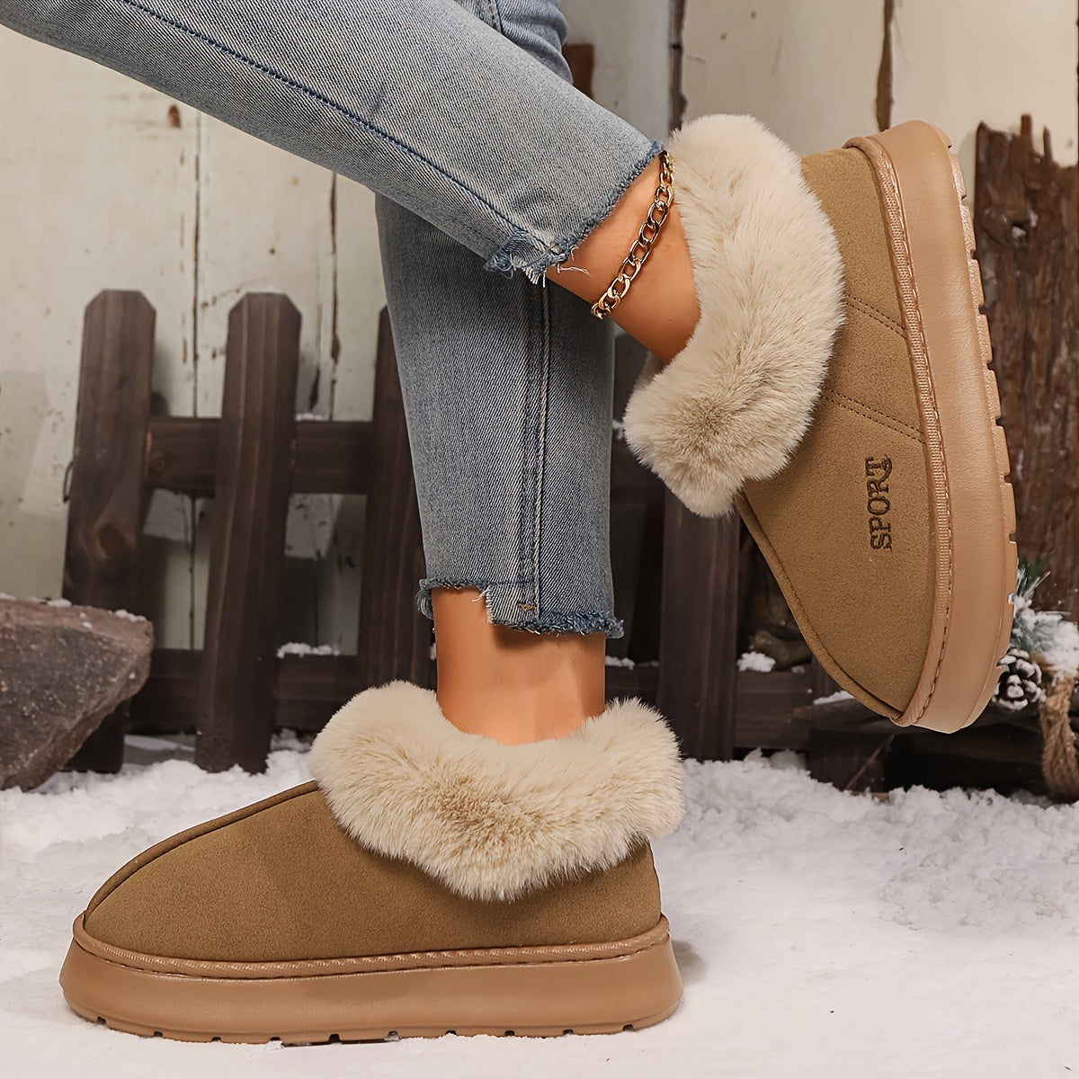 Abion | Warm Plush Slippers with Non-Slip Sole for Women